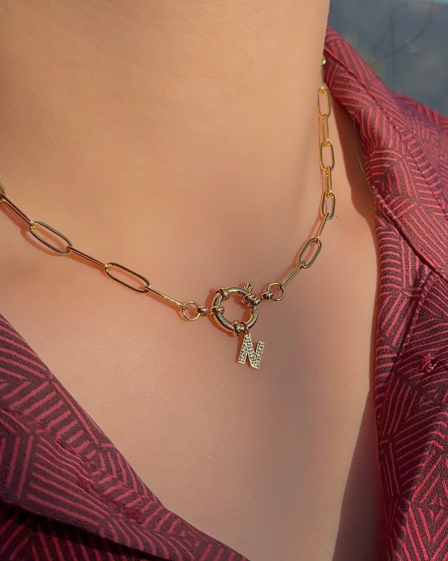 Collier Lettre Personnalisé - Éclat Duo