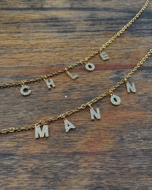 Collier Lettre Personnalisé - Signature Bold