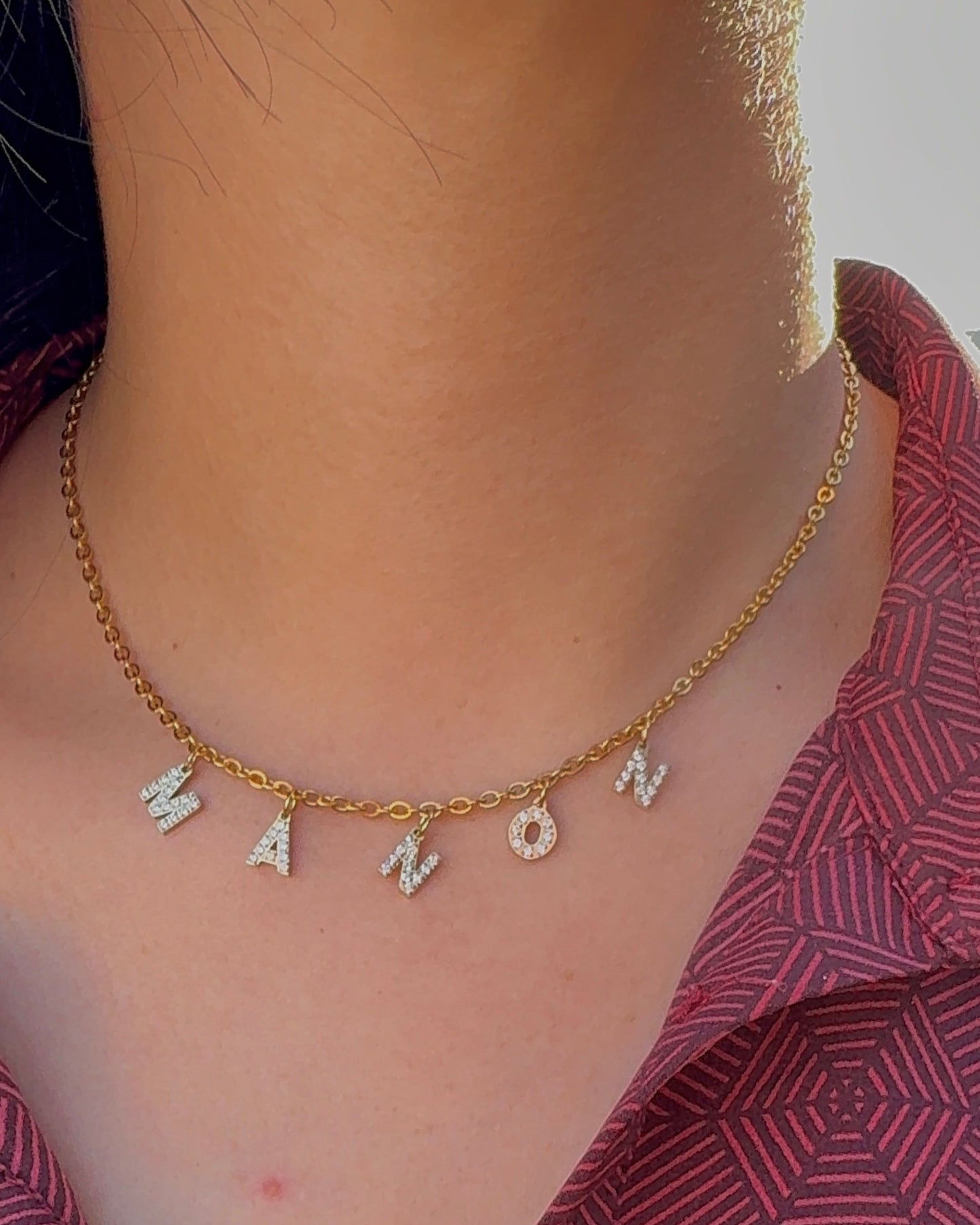 Collier Lettre Personnalisé - Signature Bold
