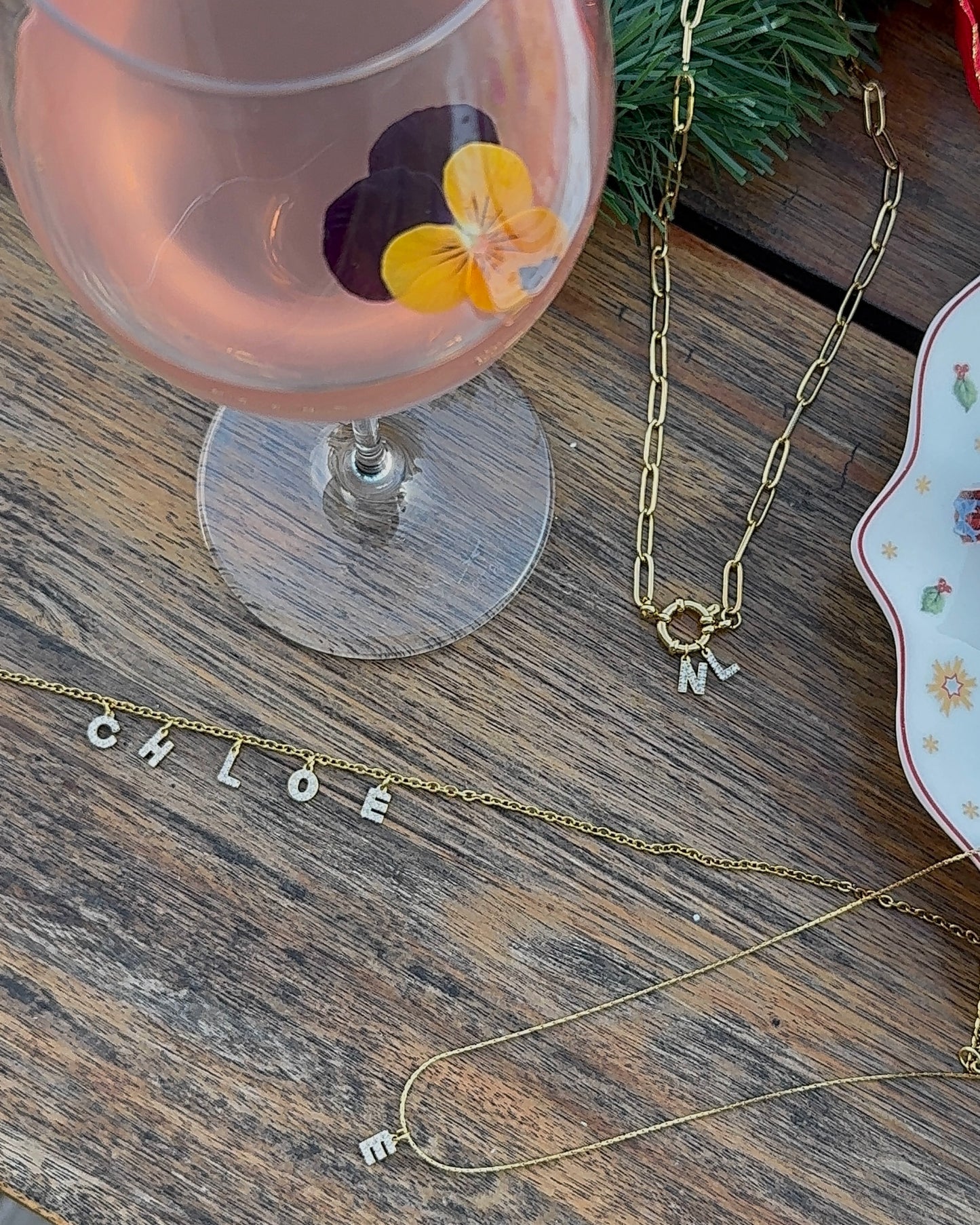 Collier Lettre Personnalisé - Éclat Duo